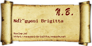 Négyesi Brigitta névjegykártya