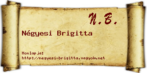 Négyesi Brigitta névjegykártya